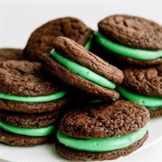 Grasshopper Sandwich Cookie