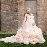 Cloud-Style Ruffles Around Bottom of Dress