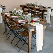 Slotted Chairs, Wedding Reception