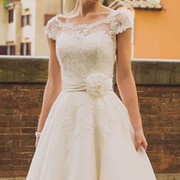 Fabric Flower Belt on Dress