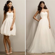 Convertible Long/Short Wedding Dress