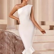 Thick, One-Shoulder Strap on Wedding Dress