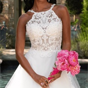 See-Through Bodice Wedding Dress