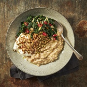 Savoury Oatmeal With Greens and Yogurt