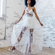 Bridal Shorts With Full Overskirt