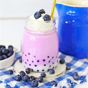 Boba Tea With Huckleberry Boba