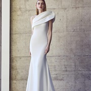 Sculptural One-Shoulder Gown