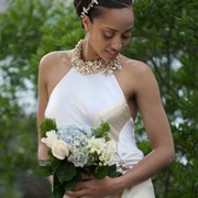 Jeweled Halter Neck on Dress