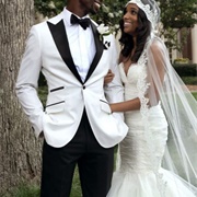 White Tux Jacket, Black Pants