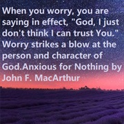 When You Worry...