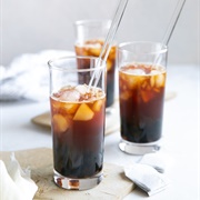 Black Forest Boba Tea With Cotton Candy Boba