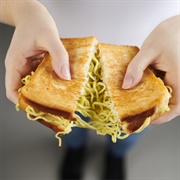 Noodles in Toast Sandwich