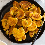 Hot Honey Smashed Potatoes