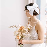 Hair Bow Worn on Side