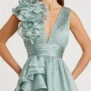 Large Fabric Decor, One Side, Top of Dress