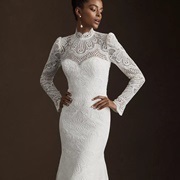 Long Sleeves Puffed Slightly at Shoulders