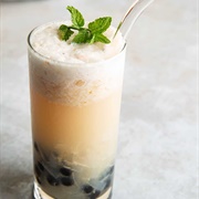 Chai Boba Tea With Lychee Boba