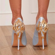 Decoration on Backs of Bridal Shoes