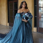 Bright Blue/Teal Wedding Dress