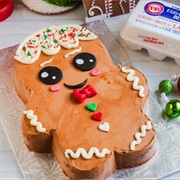 Cute Gingerbread Man Cake With Gingerbread Buttercream