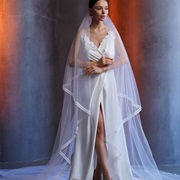 Velvet Ribbon Edge on Bridal Veil