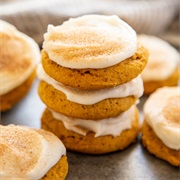 Cream Cheese Frosted Pumpkin Cookie