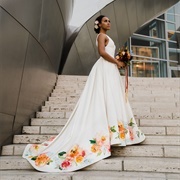 Hand Painted Details on Dress