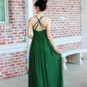 Multiple Straps on Back of Dress