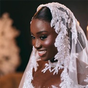 Crystal Beaded Pattern on Veil