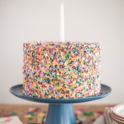 Cake Covered in Sprinkles