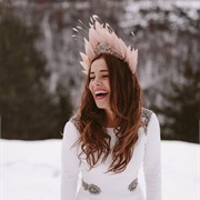Feather Tiara on Bride
