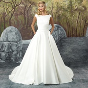 Sabrina Neckline Wedding Gown