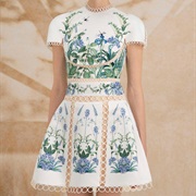 Fabric Loops Trim Around Dress