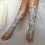 Sparkly Lace Leg "Gloves"