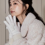 Bride Wearing Winter Gloves