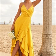 Yellow Dresses on Bridesmaids