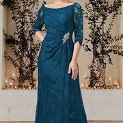 Jeweled Detailing at Side of Dress