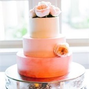 Sunset Wedding Cake
