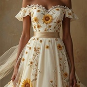 Sunflower Wedding Dress
