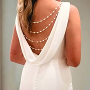 Cowl Back Combined With Draped Beading