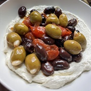 Olive, Tomato, and Garlic Whipped Feta