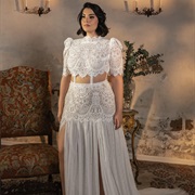 Crop Top With Ribbon Connections to Skirt