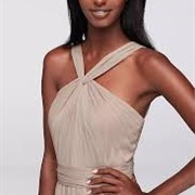 Y-Neck Bridesmaid Gown