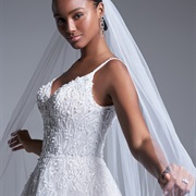 Mix of Sequins, Pearls on Dress