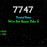 #9321 We're Not Gonna Take It by Twisted Sister
