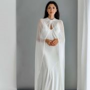 Twist-Front Bridal Cape