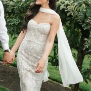 Waist-Length Scarf With Dress