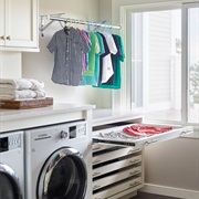 Drying Rack in Laundry Room