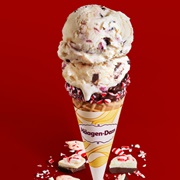 Peppermint Bark Waffle Cone