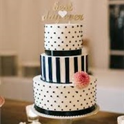 Wedding Cake Dots and Stripes